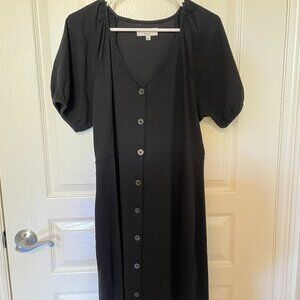 Madewell Texture & Thread Puff Sleeve - Black